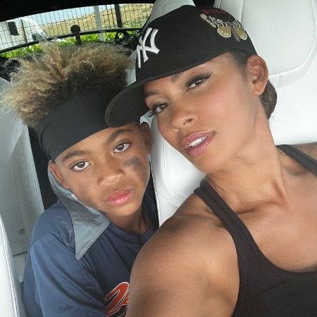 Evelyn Lozada with her son Carl Loe Crawford. 